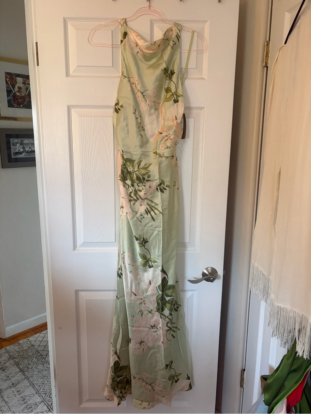 NWT Few Moda Roslyn Silk Dress in Mint Blossom. Size M - Picture 8 of 12